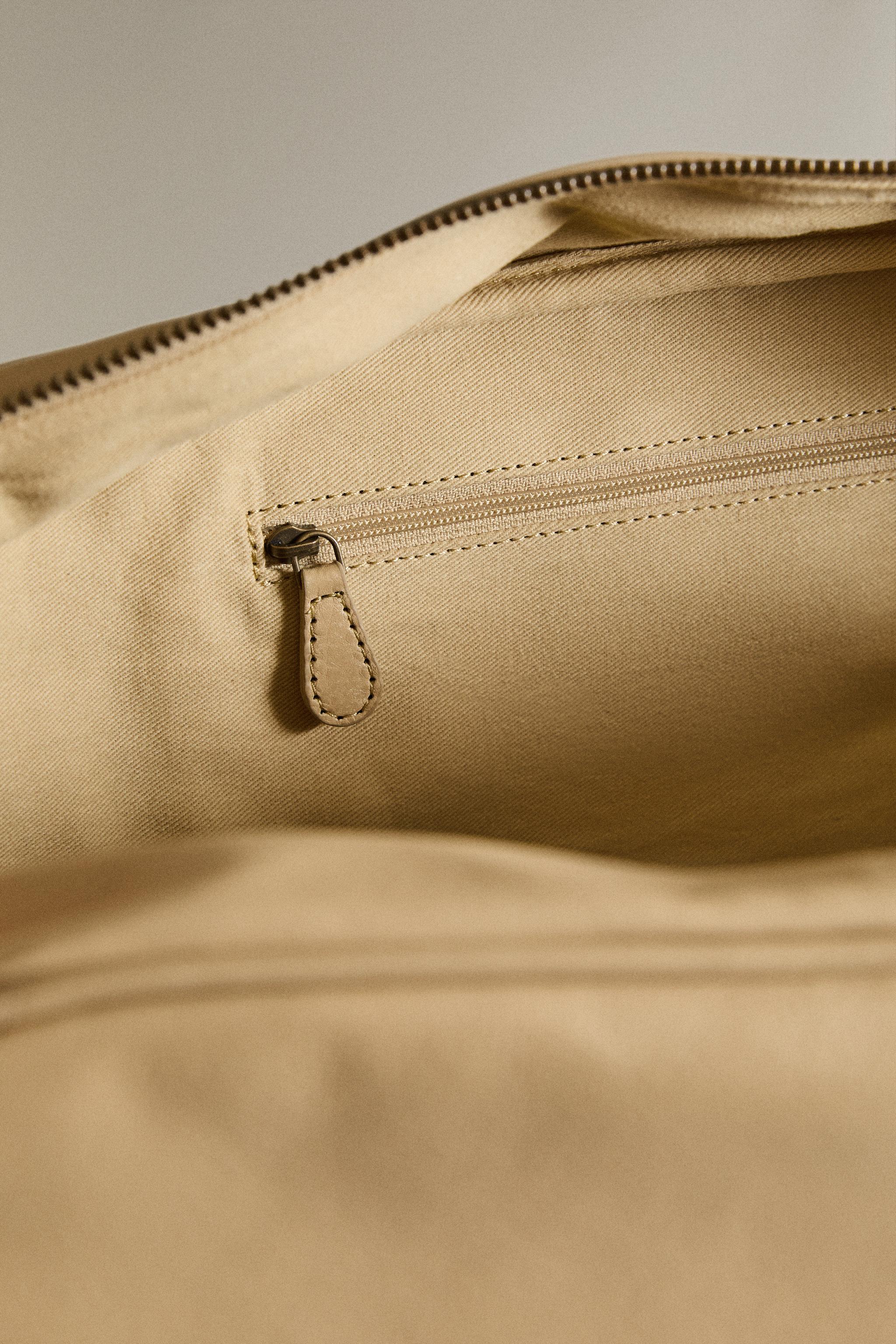 LEATHER SHOE BAG